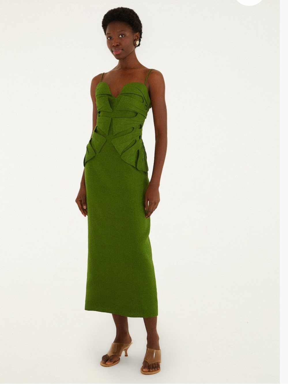 FARM Rio: Monstera Leaf midi dress Large